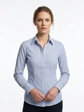 15- JACOB cotton  form fitting stripe blouse size XS